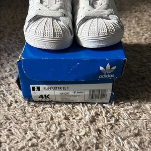 adidas Originals White Sneakers with Iconic Shell Toe and Three Stripes